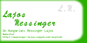 lajos messinger business card